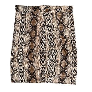 Chic Soft Snake Print Skirt🤎